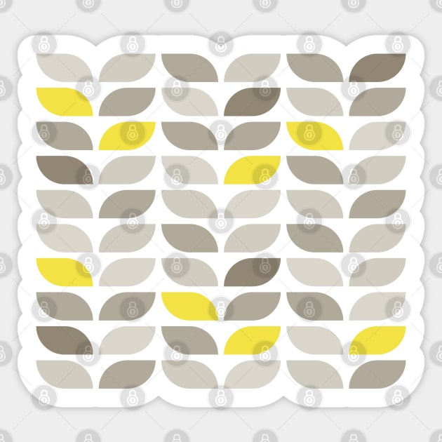 Geometric Pattern: Leaf: Winter Sticker by Red Wolf